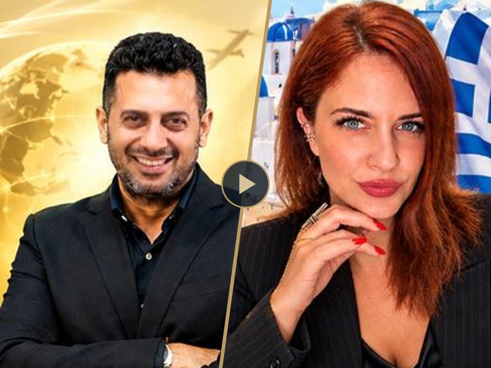 Dr. Mahmoud Bahgat and Anastasia Chroni, host and speaker of the Greek Golden Visa talk